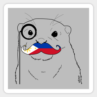 Mustache Flag Philippines Sticker